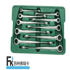 10件加長型X柄兩用快扳組套